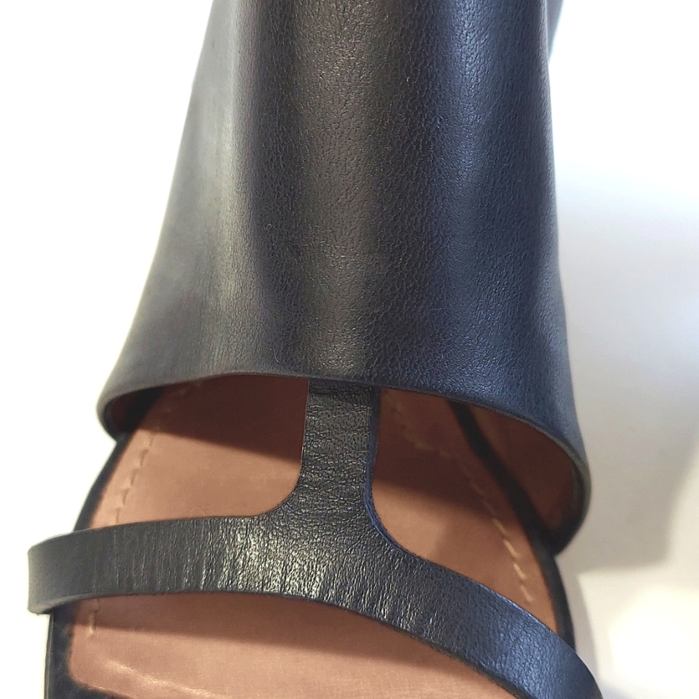 Givenchy Zipper Back T Strap Black Open Toe Short… - image 4